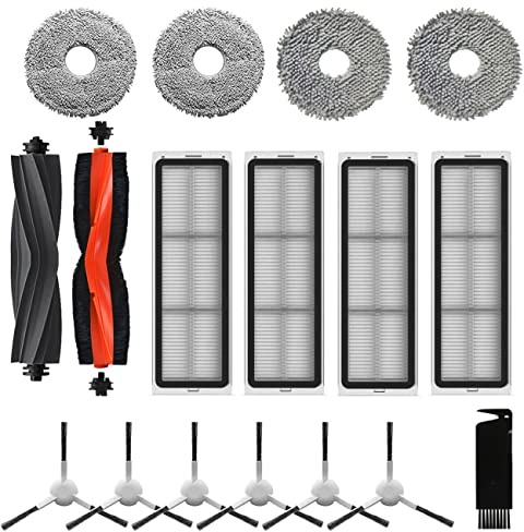 JoyBros Accessori per Dreame L10s Ultra L10s Prime, L10s Plus,L10s Pro gen 2,6 Mocio/Panni, 2 Spazzole Principali Gomma, 4 Filtri, 4 Spazzole Laterali Ricambio