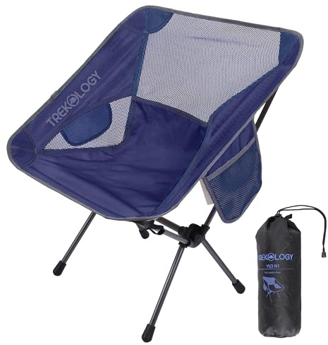 Trekology Yizi N1 Silla Plegable - Sillas De Camping Ultra Ligera De Aluminio - Portatil Silla Playa/Campismo Con Reforzada Respaldo Resistentes - Chair También Para Mochila, Pesca, Senderismo, Picnic