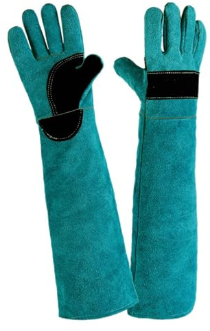 Anti-Biss Arbeitshandschuhe, Bissfeste Handschuhe Lang 60cm, Schutzhandschuhe Langarm für den Umgang mit Tieren/Hund/Katze/Vogel/Papagei/Hamster, Schweißen, Fellpflege, Gartenhandschuhe Herren Damen