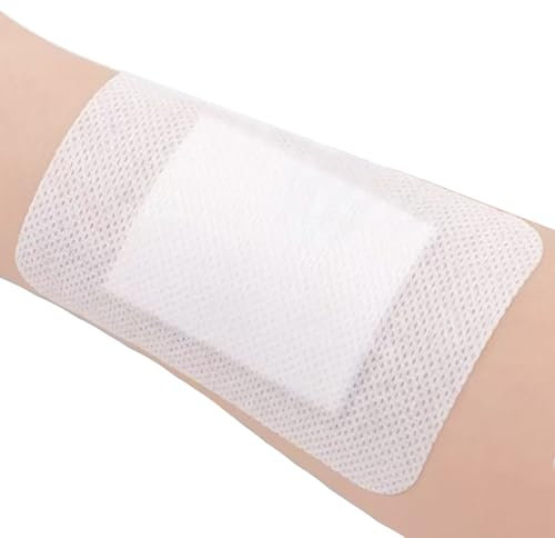 Medicazioni adesive per ferite, cuscinetti imbottiti con cerotto assorbente, confezionati singolarmente (10 x 15 cm, confezione da 10 pezzi)