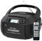 Greadio Portable CD Player with Speakers, Boombox Cassette Player with Bluetooth, AM/FM Radio, USB/AUX Playback, LCD Display, Remote Control, Tape Recording, Battery or Mains Powered, Headphone Jack