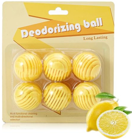 6PCS Shoe Deodorizer Balls, Shoe Odour Eliminator,wardrobe fresheners, Eliminate Odor, Absorb Moisture & Keep Shoes Fresh, Reusable Smell Remover Balls for Sneakers, Boots & Gym Shoes