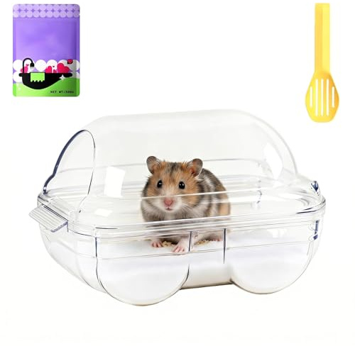 3Pcs Hamster Sand Bath Container Set, Transparent Sandbox Toilet
