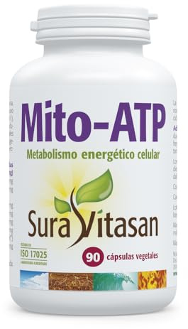 Sura Vitasan Mito-ATP 90 Cápsulas Vegetales - Con Acetil-L-Carnitina, Ácido R-Lipoico y Coenzima Q10 - Apoyo a la Función Mitocondrial y Energía Celular