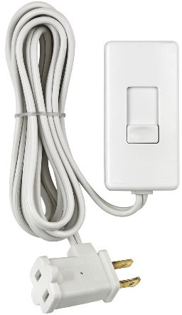 Leviton Table Top Plug in Lamp Dimmer for Dimmable LED, Halogen and Incandescent Bulbs, TBL03-10W, White
