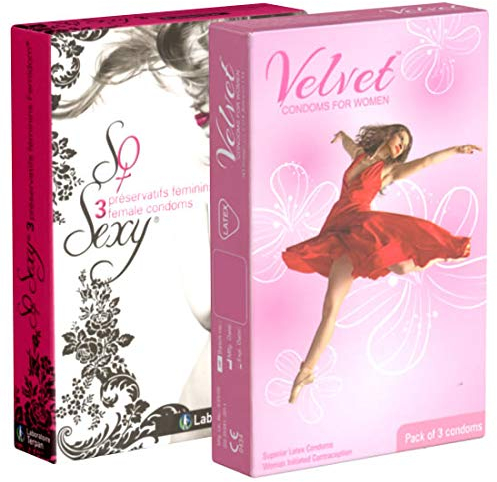 Kondomotheke® Lady Duo - 2 Schachteln Frauenkondome - komfortabel, gefühlsecht & einfach in der Anwendung - aktive Verhütung für Frauen, 2 x 3 Stück