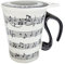 Jzhen Coppa musicale in ceramica,Tazza con Manico a forma di Nota Musicale Pianoforte Tazza Da Caffè Tazza con coperchio