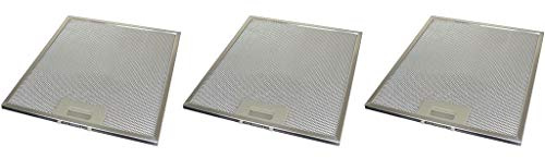 Cooker Hood Metal Mesh Grease Filters 270mm x 320mm 3 Pack Compatible with Universal Extractor Fan Replacement 07026755