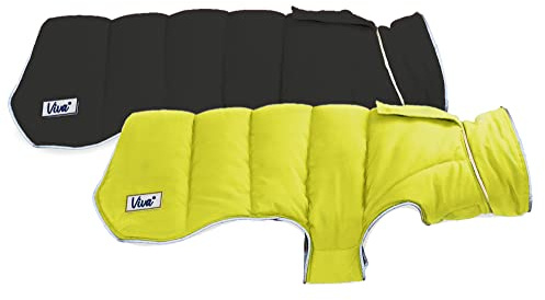 Ancol Viva Reversible Coat Black/Hi-Vis 25cm XS