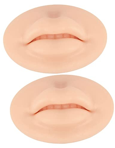 Baluue 2piezas De Práctica De Brillo Labial Almohadillas De Silicona De Práctica Suministros De Maquillaje