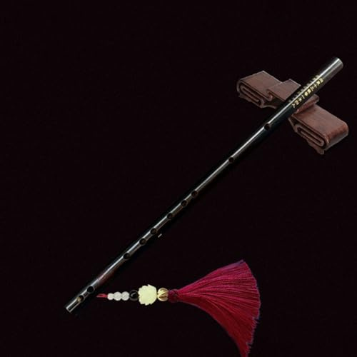 Flauta de bambú para principiantes, refinada, negra, estilo antiguo, flauta de bambú, instrumento de autoaprendizaje, introducción (flauta arriba, E)