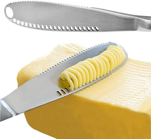 Stainless Steel Butter Spreader, Butter Knife - 3 in 1 Kitchen Gadgets