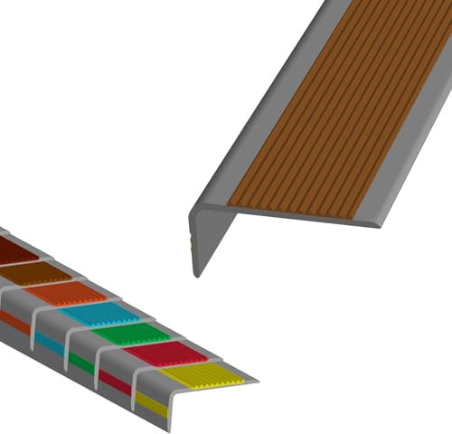 Nez de Marche Profilé D'escalier, L Profilé Protection de Bord de Marche D'escalier, Facile À Installer Et Durable, Pour Les Bords D'escalier Extérieurs Ou Intérieurs, Profil de Bord D'escalier(Grayis