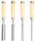 4 Pieces Wood Chisel Set, Chisel Round Curved Hollow Chisel Set, Carved Chisel Woodworking Cutter Woodworking Tool Set, Steel Semicircular Edge 6 mm/12 mm/18 mm/24 mm for DIY Crafts