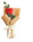 HpLive Ramo de rosas artificiales tejido a mano, hilo de algodón, flores artificiales, rosas, crochet (rojo)