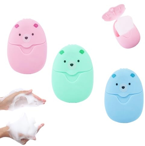 3 pezzi scatola di sapone con 150 fogli di sapone, gadget da viaggio, foglie di sapone da viaggio, sapone mini sapone, sapone, sapone per viaggi, essenziali, gadgets, vacanze, Must Haves Cute Stuff