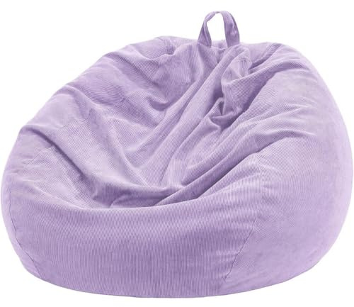 Nobildonna Funda para Silla de puf (sin Relleno) para niños y Adultos Almacenamiento de Animales de Peluche, Pana Suave de,200 L