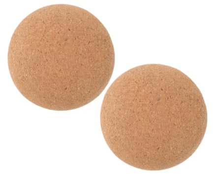 CLISPEED 2piezas Pelota De Fascia De Yoga De Corcho Bolas De Masaje Pequeñas Para Yoga Accesorio De Rodillo De Fitness Para Músculos Doloridos