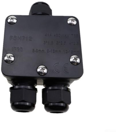 YobiLife IP68 T-Verbindungsdose, 3-Wege-Kabel, 5-9 mm, wasserdichtes Gehäuse für den Innen- und Außenbereich, ABS- und PVC-Material mit Klemmleiste