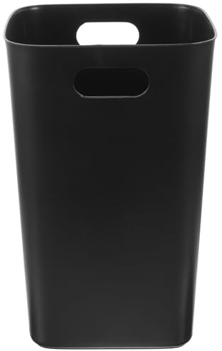 SUPVOX Poubelle sans Couvercle Noire en Plastique Grosse Poubelle la Cuisine Compacte pour Bureau Salon et Chambre Polyvalente et Pratique pour Déchets Ménagers et Recyclage