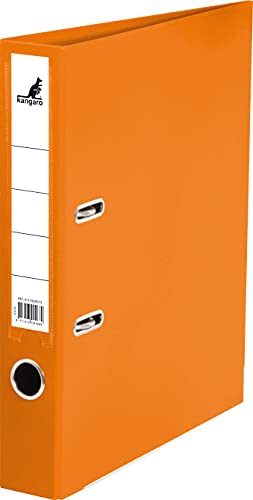 Kangaro PP Kunststoff Ordner 5 cm Rückenbreite DIN A4. Farbe Orange (Ringordner, Aktenordner, Briefordner)