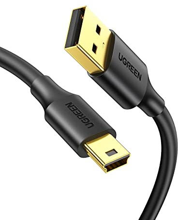 UGREEN 10 FT USB 2.0 Cable - Mini B Compatible with Garmin Nuvi GPS, Dash Cam, Camera, PS3 Controller, Hard Drive, GoPro Hero 3+, PDA