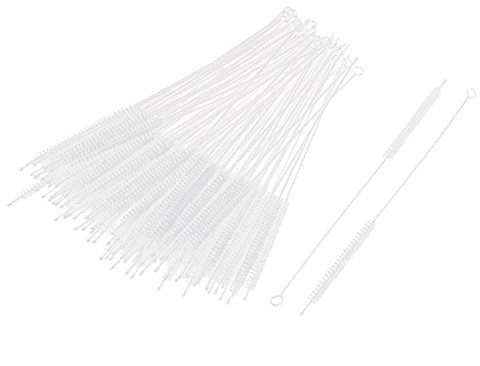 uxcell 3mm Dia Nylon Twisted Handle Test Tube Pipe Cleaning Brushes 100pcs
