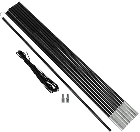 Andes 8.5m x 12.7mm Replacement Fibreglass Pole Kit Shock Corded Camping Tent