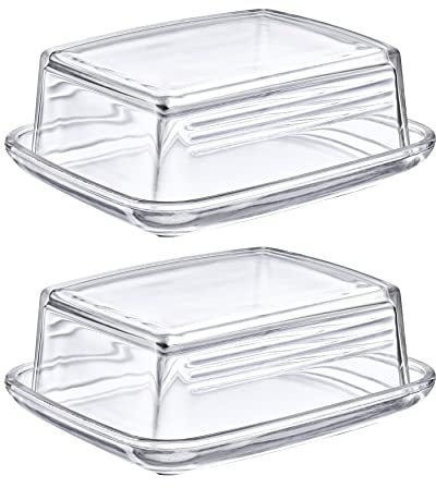 Westmark 208522E3 Lot de 2 beurriers en verre Transparent 14,3 cm