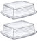 Westmark 2 Butterdosen aus Glas, Länge: 14,3 cm, Transparent, 208522E3