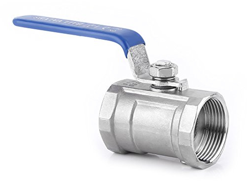 Valvola a Sfera con Maniglia a Leva, Valvola a Sfera con Filettatura Femmina 1 Valvola a Sfera in Acciaio Inox 304 con Maniglia a Leva Valvola di Intercettazione per Uso Industriale e Domestico