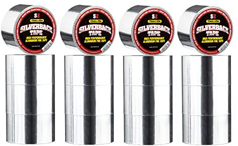 STICK2 Silverback Aluminium Foil Tape 72mm x 45m, 16 Rolls
