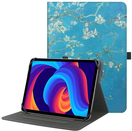 HGWALP Custodia universale per Tablet da 9-11 pollici，Multi-Viewing Angles PU Leather Stand Folio Cover con Porta Penna per 9 10.1 10.5 11 Touch screen Tablet-AF