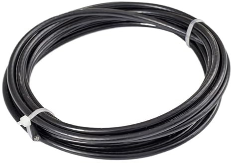 LSHIJI Cable Acero Cuerda de Alambre de Acero Inoxidable 304 de Estructura 7 * 7 de 10 Metros con Revestimiento de plástico Negro 1mm 1,2mm 1,5mm 2mm Cable De Acero(1.2mm)