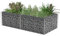 Festnight Gabionen Hochbeet Metall Gabionenkorb Steingabione Hochbeete für Garten Balkon Terrasse Pflanzkorb Steinkorb Ziergabione Pflanzkasten Pflanzkübel Blumenkasten 180x90x50 cm