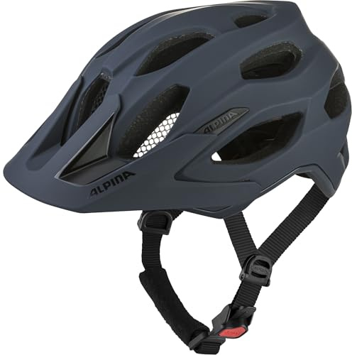 ALPINA Carapax 2.0 - Leichter, Stabiler & Komfortabler Fahrradhelm, mit Fliegennetz & Antibakteriellen Polstern, Für Erwachsene, Navy Smoke Blue, 57-62 cm