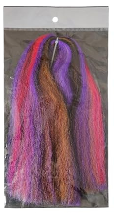 Sehuby Juego de señuelos de pesca con mosca de fibra de carbono, materiales artificiales para agua dulce y salada, material de atado