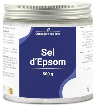 Sel d'Epsom - 500g - Sel pour le bain, gommages, bain de pieds
