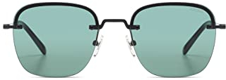 KOMONO Silas Poison Unisex Oval Sonnenbrille aus Edelstahl für Damen und Herren mit UV-Schutz und kratzfesten Gläsern