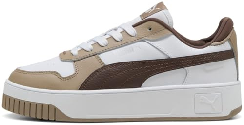 PUMA Damen Carina Street Sneaker, Weiße Flache Bronze Eiskaffee, 40 EU