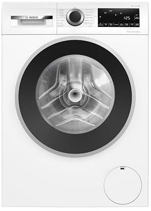 Bosch WNG24442 Waschtrockner Serie 6, 6-9 kg Fassungsvermögen, 1400 UpM, Iron Assist, EcoSilence Drive, AntiVibration Design, Fleckenautomatik, Wash & Dry 60’, Hygienecare, Dampfglättung, Weiß