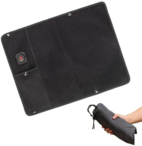 Cojín térmico portátil por infrarrojos lejanos para estadio, calentador de pies y manos, cojín de calor de neopreno de 5 mm, ultrafino, plegable y lavable, ideal para el hogar, oficina, exterior y