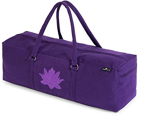 Yoga Studio Yoga Kit Bag | YKK Full Zipp Fastening Carrier Equipment Bag | Cotton Yoga & Pilates Unisex Mat Bag with Storage Pocket Compartments for Mats & Accessories | Fits Most Mat Sizes - Purple