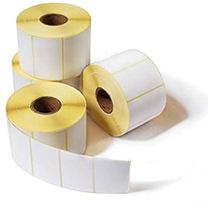 Trimming Shop Autoadhesivo Blanco Rollo Etiquetas para Impresión,Dirección,Correo,Adhesivo Precio Pegatinas, 2000 On-Roll Etiquetas, 50 x 25mm 76 Núcleo - Blanco, 50mm x 25mm - 76 Core