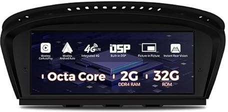 XTRONS 8.8 inch Car Stereo Android 12 Octa Core Touch GPS Navigator iDrive System Retained Built-in 4G LTE DSP CarAutoPlay Support DAB+ OBD2 DVR TPMS Camera for BMW 3/5 Series CCC E90 E60