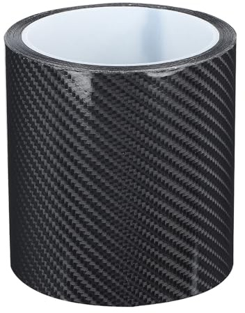 Carbon Fiber Strips Anti Scratch Carbon Fiber Protective Film Dry Carbon Fibre Detailing Wrap Tape Car Door Edge Guard Sticker Black Carbon Fibre Detailing Wrap (10cm*3m)