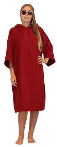ALLEN & MATE 100% Cotton Terry Cloth Surf Poncho Adult Changing Towel Robe