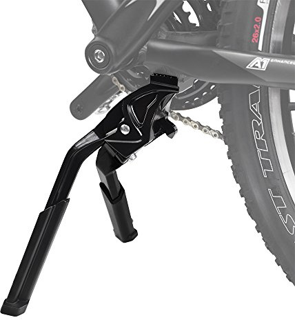 BV Bike Stand Heavy Duty for 24-28 E-Bike - Bike Kickstand Supports Up to 77 lbs - Adjustable & Foldable Kickstand for Adult Bike with Center Mount & Secure Support - Strong & Durable for Ebikes