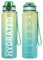Sahara Sailor Borraccia Sportiva 750ML, Senza BPA, Senza Perdite, Borraccia Motivazionale, per Bici, Palestra, Graduata, Campeggio, Escursionismo (1 Bottiglia)