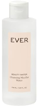 EVER Beauty Water Micellar Cleaning Water & Eye Makeup Remover – Rose Water, Lactic Acid & Pro/Prebiotics Cleanser for Sensitive Skin, Removes Waterproof Makeup, Tones & Hydrates - 5.9 fl oz